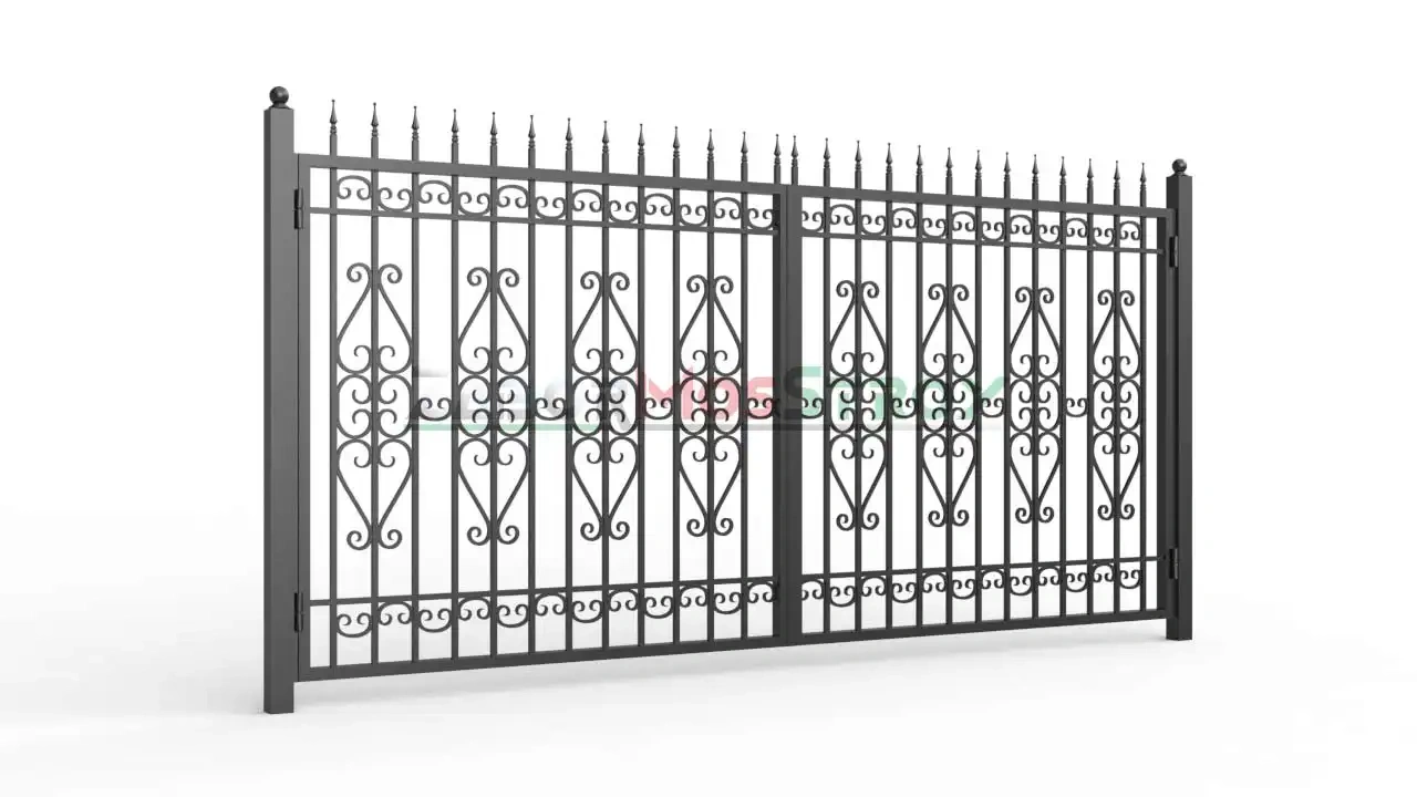 Ворота распашные ковано-сварные zs-vrk-0033