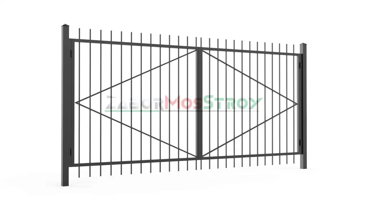 Ворота распашные сварные zs-vrs-0007